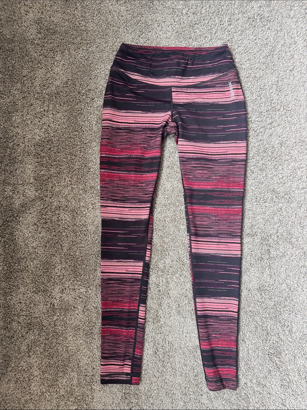 Women’s Pink Stripe Performance Leggings